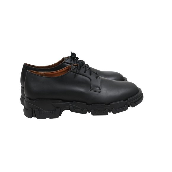 Lanvin Mens Derbys US 11.5 EU 44.5 Flat Black Leather Chunky Asymmetrical Sole main image 10